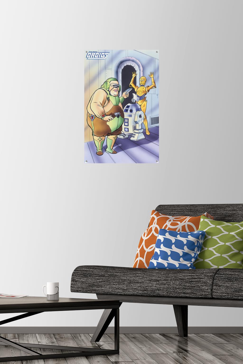 Star Wars: Droids - White Flag Wall Poster with Pushpins, 14.725" x 22.375"