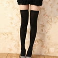 thumbnail image 2 of SPRING PARK Sexy Women Solid Color Thigh High Knee Long Socks Stretch Over The Knee Stockings Adult Elastic Leg Warmers, 2 of 6