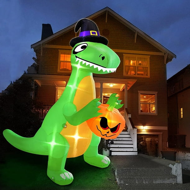 12 Foot Giant Lighted Dinosaur Blow Up Halloween Decorations