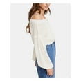 thumbnail image 3 of Free People Womens Sistine Hacci Knit Cold Shoulder Pullover Sweater, 3 of 4