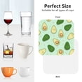 thumbnail image 6 of Honeii Avocado print Leather Coaster Set of 4, ideal for safeguarding your furniture from drinks spills and effortless cleanup-Square, 6 of 6