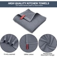 thumbnail image 4 of 8 Pack 100% Cotton Dish Towels, Waffle Weave Dish Cloths for Washing Dishes, Quick Drying Kitchen Dish Towels Rags, 12x12 Inches, Gray, 4 of 8