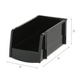 thumbnail image 6 of IRIS USA Inc. 11” x 6” x 5” Medium Plastic Stackable Open Front Organizer bin Caddy Basket for Refrigerator Freezer Kitchen Pantry Cabinet Workshop Garage Classroom Office Crafts Supplies 8 Pack Black, 6 of 6