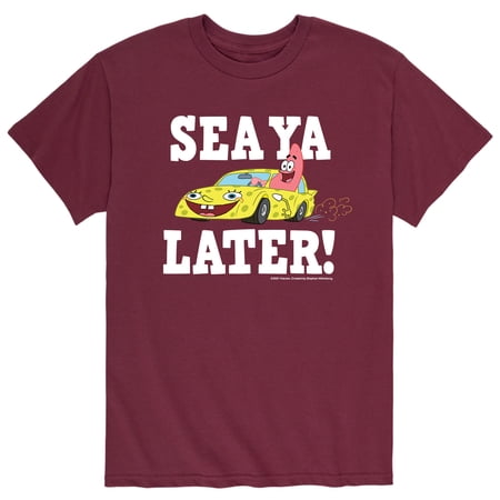 SpongeBob SquarePants - Sea Ya Later Patrick in Spongebob Car - Men's Short Sleeve Graphic T-Shirt