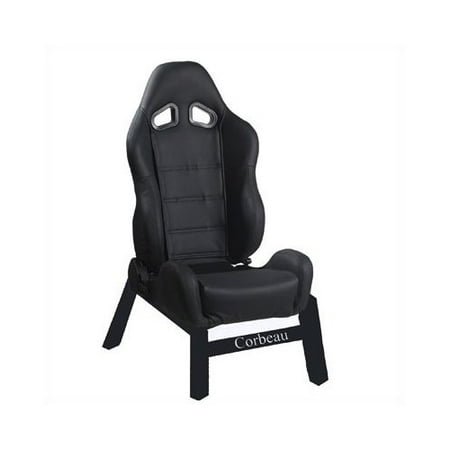 Corbeau CR1 100pct Black Leather Game Chair
