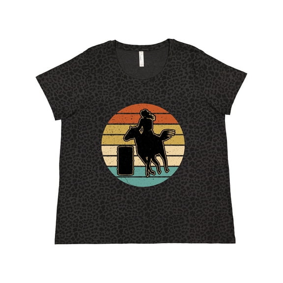 Inktastic Rodeo Barrel Racing Cowgirl Women's Plus Size T-Shirt