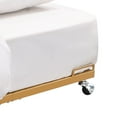 thumbnail image 4 of Kings Brand Furniture Moley Twin Size Metal Trundle - Roll Out Bed Frame (Honey Mustard), 4 of 5