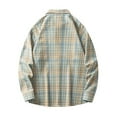 thumbnail image 6 of Mens Shirts Flannel Shirt for Men Plaid Oversized Button Down Shirts Loose Fit Long Sleeve Shirt Jacket Fall Fashion Clothes 2025, 6 of 7