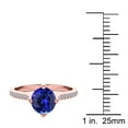 thumbnail image 5 of AoneJewelry Aone Jewelry 1 Cttw (I-J, I1-I2) Round Shape Tanzanite and Diamond Ring (size 5-9) made in 10K Rose, White, Yellow Gold, 5 of 5
