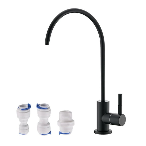 Havin Stainless Steel Lead Free Water Faucet,Reverse Osmosis Faucet, Drinking Water Faucet, Purifier Faucet,Water Filtration System Faucet, Beverage Faucet,1/4 Inch Tubing, Matte Black