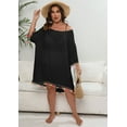 thumbnail image 4 of Women's Dress Plus Size Stitching Boat Neck Sexy Backless Strappy Beach Dress, 4 of 7