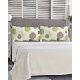 thumbnail image 4 of Abstract Geometric California King Pillow Case - Microfiber Bed Throw Pillow Covers, Farmhouse Vintage Polka Dot Green Decorative Lumbar Pillow Cover with Envelope Closure for Sofa/Travel 20"x40", 4 of 6