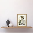 thumbnail image 2 of Cute Jack Russel Dog Puppy and Flower Patterns Colour Pencil Illustration Artwork Framed Wall Art Print A4, 2 of 4