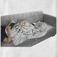 thumbnail image 6 of Dream Soft Flannel Fleece Throw Blanket, Swirls with Arrows and Dots Inspirational Dream Big Calligraphy Illustration, Cozy Plush for Indoor and Outdoor Use, 60" x 80", Pale Brown Black, by Ambesonne, 6 of 6