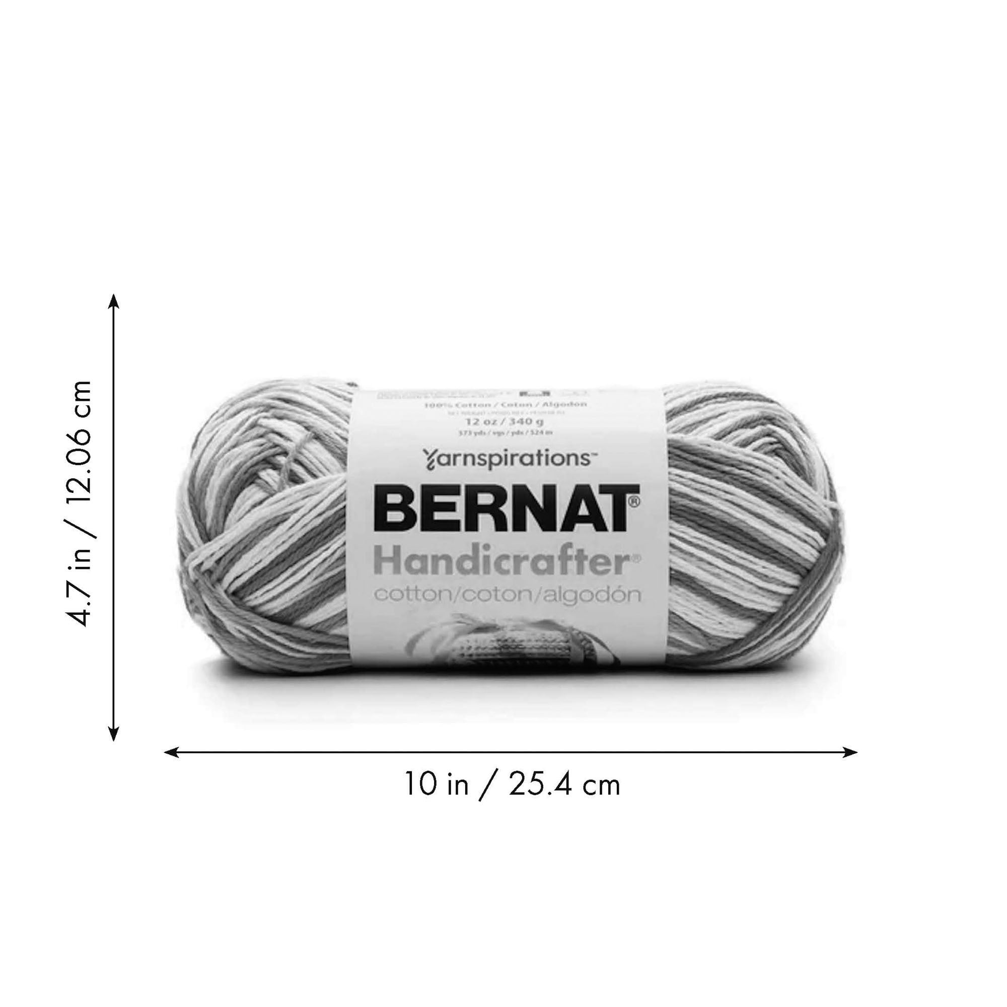 Bernat® Handicrafter® Ombre Yarn, Cotton #4 Medium, 12oz/340g, 573 Yards, Cotton #4 Medium Yarn