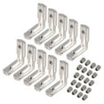 thumbnail image 4 of Lefu 10pcs 6mm T-Slot Aluminum Profile L Bracket 90º Internal Angle Connector EU-2020, 4 of 9
