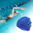 thumbnail image 2 of Unique Bargains 1 Pc Silicone Butterfly Pattern Swim Cap Blue, 2 of 5