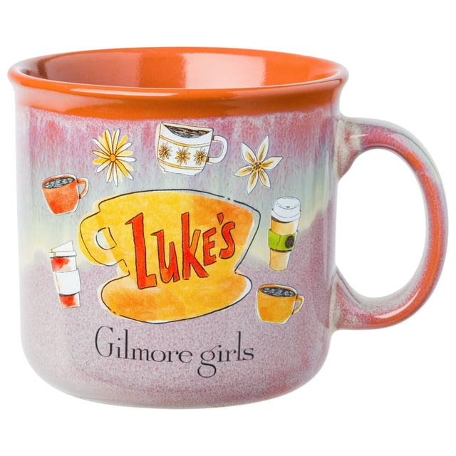 Silver Buffalo Gilmore - Taza de cerámica brillante para niñas con logotipo de Luke's Diner, 20 onzas
