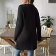 thumbnail image 4 of VISALY Long Cardigans Chunky Knit Cardigan Cardigan Sweaters for Women with Pocket Trendy Casual Long Sleeve Tops Open Front Fall Winter Coats Cardigan with Pockets Soft Cardigans Black L, 4 of 7