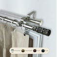thumbnail image 4 of Erwin 13/16" Double Bay Window curtain rod Adjustable 20"-36", 38"-72" - Satin Nickel,(ABay-08-5D), 4 of 4
