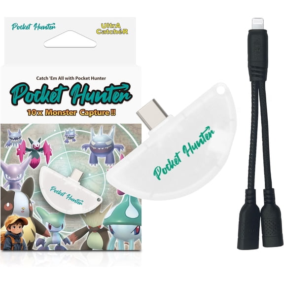 Pocket Hunter – Auto Catch Device for Mobile Games | USB-C Plug-and-Play | No Charging Needed | LED Pairing, Passthrough Charging