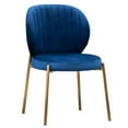 thumbnail image 2 of Roundhill Furniture Amoa Contemporary 3-Pc Dining Set, White Round Dining Table and 2 Chairs, Blue, 2 of 15