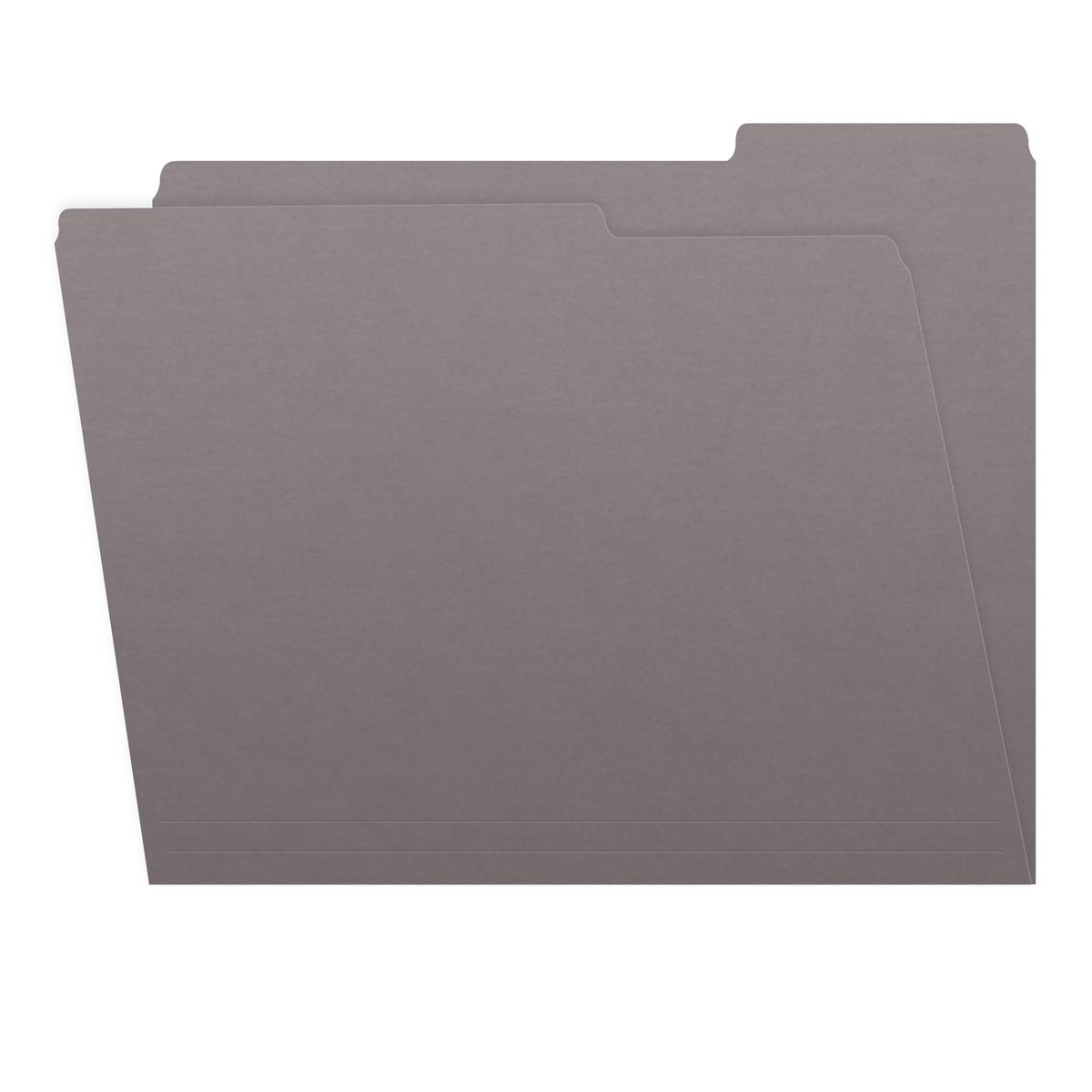 Gray Color File Folders, 1/3 Cut Top Tab, Letter Size, Perfect for Organizing Documents in File Drawers, Box of 100