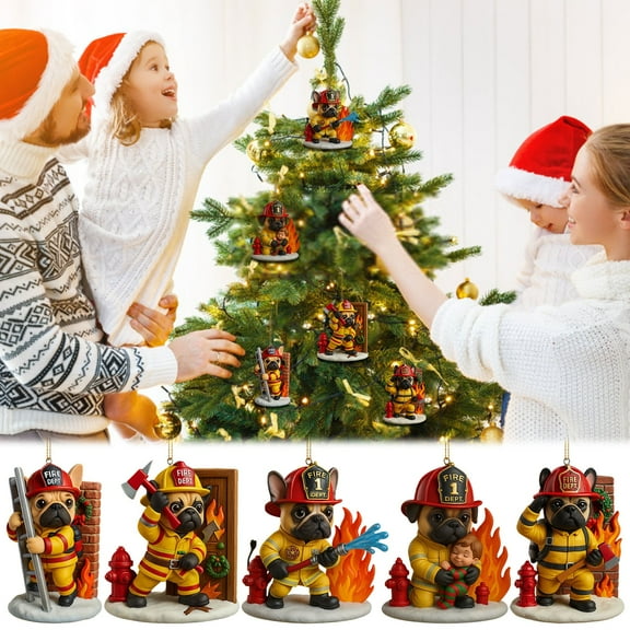Viflosae Mini Christmas Ornaments Xmas Decorations Christmas Decorations Firefighter Ornament Collection 2025 Gift for Anniversary, Birthday, Christmas