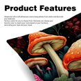 thumbnail image 2 of Mushroom Velvet Throw Covers Pillow Inserts - Set of 2 Decorative Pillows with Unique Patterns for Home Decor, Couch, Bed - 16x16, 18x18, 20x20 Inches, 2 of 6
