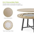 thumbnail image 3 of Greemotion Lyon 5-Piece 3-in-1 Aluminum Patio Dining Table Set Natural, 3 of 9