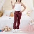 thumbnail image 4 of Cowsor Girls Pants Kids Ribbed Flare Pants High Waist Bell Bottoms, 4 of 5