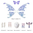 thumbnail image 1 of Alas de mariposa eléctricas brillantes con música, ala de hada móvil brillante para niños, fiesta de cumpleaños, Navidad y Halloween, vestido, 1 of 4