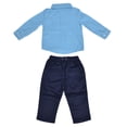 thumbnail image 4 of Conjunto De Traje De Bebé Para Niños, Trajes De Caballero Para Bebés Y Niños Amigables Con La Piel De Algodón Suave Para La Vida Diaria Para La Primavera Y El Otoño Para La Cergrey Azul Claro 70cm, 4 of 8