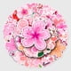 thumbnail image 2 of Pegatinas de vinilo impermeable con forma de flor de cerezo, 50 unidades/lote, 2 of 5