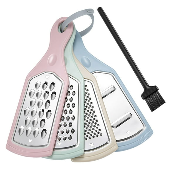 TIELUTT 5PC Stainless Steel Peeler Kitchen Home Grater Slicer Manual Grater Scraper Mega Chef Mini Cheese Grater Wooden Cheese Boxes round Small Grader Food Cabbage Grater for Coleslaw