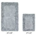 thumbnail image 5 of Better Trends 2 Piece Bathroom Rug Set 100% Cotton, Extra Soft, Water Absorbent & Non Slip Bath Mat, Ruffle Border, (Silver) Shaggy Border Collection, 5 of 5
