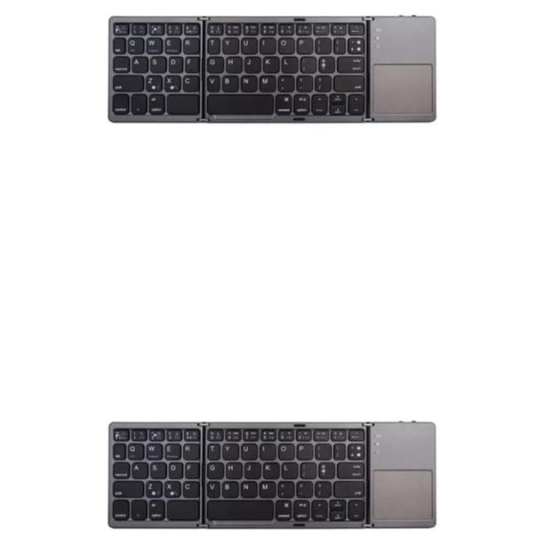 Teclado plegable Sidaley inalámbricos recargables Negro 2piezas