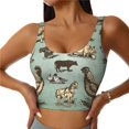 thumbnail image 1 of Balery Vintage Farm Animals Sujetadores deportivos con espalda cruzada para mujer, acolchados, sin costuras, de alto impacto, ideales para yoga, gimnasio, entrenamiento y fitness.-Small, 1 of 8