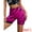 Rose Red, variant on Unique Bargains Women's High Waist Tie Dye Biker Shorts Thigh Shapers Shorts M Purple