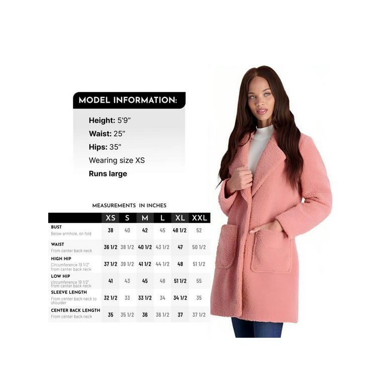 French Connection Women s Faux Shearling Teddy Lapel Midi Coat
