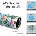 thumbnail image 3 of Flamingo Tumbler with Handle and Flip Straw for Women Men, 30oz Stainless Steel Insulated Cup, Water Bottle Travel Coffee Mug, Gifts for Animal Lovers, 3 of 6
