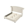 thumbnail image 4 of Sophia Modern Style Crystal Tufted Queen Bed Made with Wood, 4 of 6