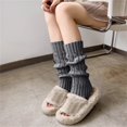 thumbnail image 3 of KelaJuan Women's Knit Leg Warmers, Solid Color Ribbed Cable Over Knee Footless Socks 80s Stocking, 3 of 4