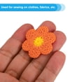 thumbnail image 4 of Parches de coser Uxcell para ropa, paquete de 32 parches de flores bordados para decoración de ropa, naranja, 4 of 7