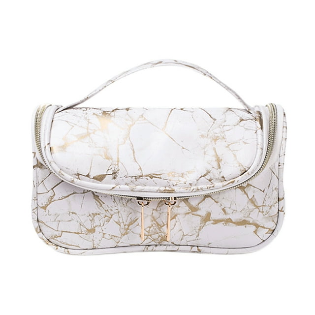 QualitChoice Pattern Cosmetic Bag Convenient Women Storage Handbag Carrying Pouch Holding Container Travel Makeup Organizer Type 7 1Set