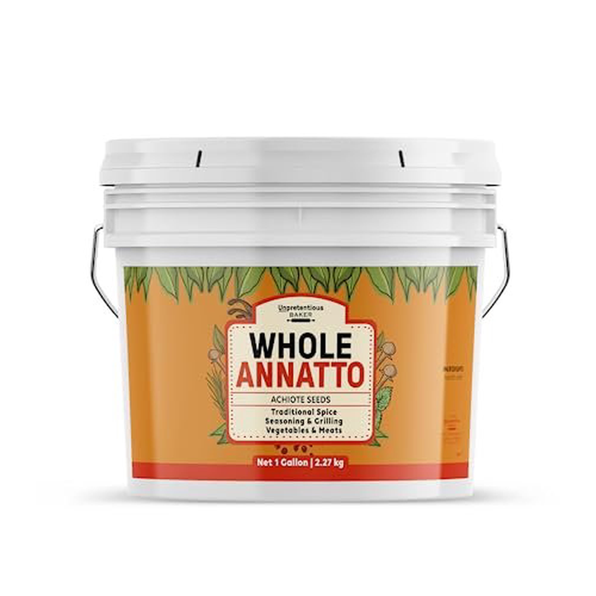 Unpretentious Whole Annatto Seeds, 1 Gallon, Seasoning, Grilling Spice & Rub, Cooking