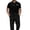 Black, variant on Men's Short Sleeve Collared Polo T-Shirts Mesh Summer Casual Shirts Top