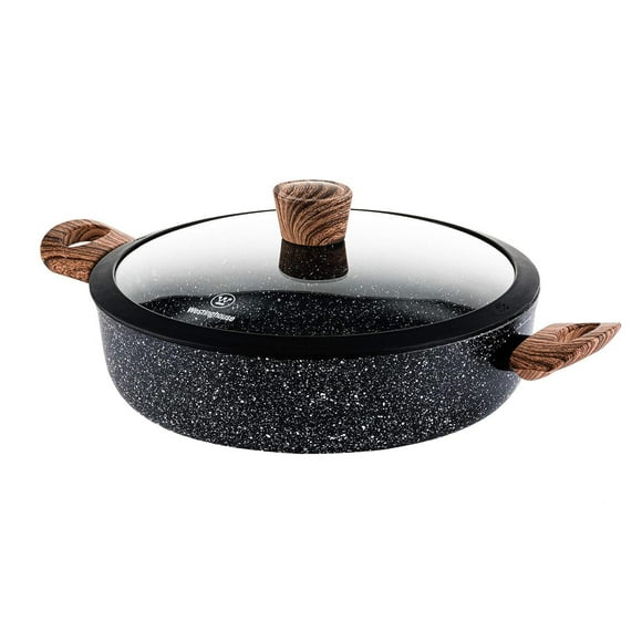 Westinghouse Arrocera Antiadherente de Mármol Negro Madera 28cm WCCC0085L28MBB negro