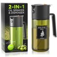 thumbnail image 1 of Pulverizador de aceite Gelibo 2 en 1, 500 ml/17 oz, bloquea la luz, verde oscuro, 1 of 9