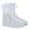 White, variant on Dot Printed Water Proof Shoes Boot Cover for Rainy Days Material with Zipper and Elastic Band Anti